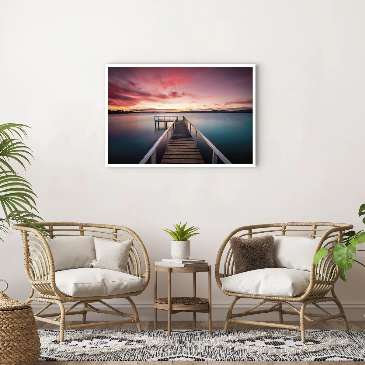 Affiche - Poster - La douce flamme du soir - 91x61 cm