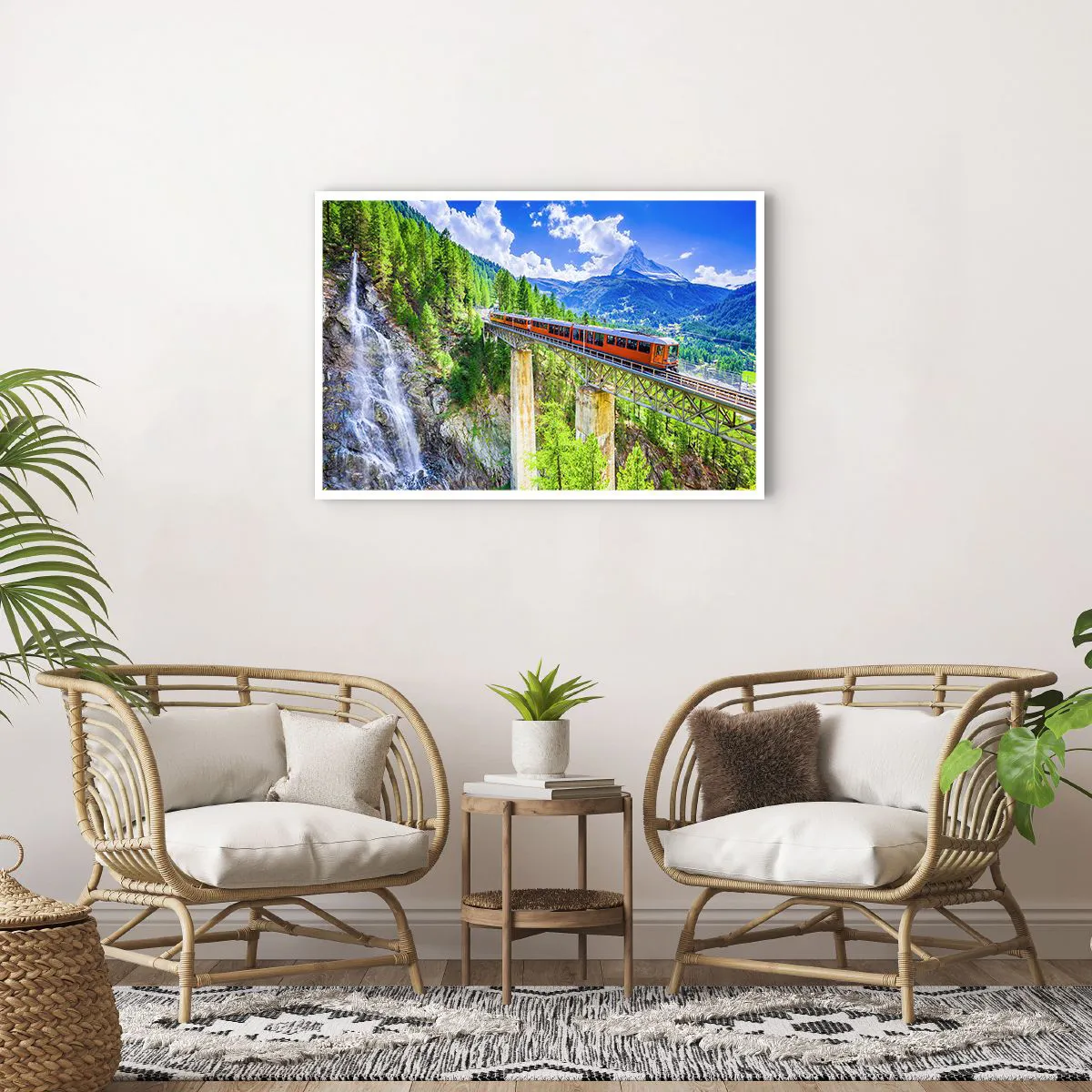 Poster - Train Through the Alps - 91x61 cm