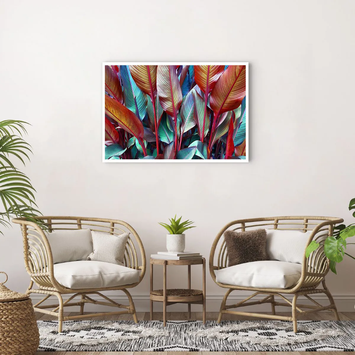 Affisch - En färgglad tätskog - 91x61 cm