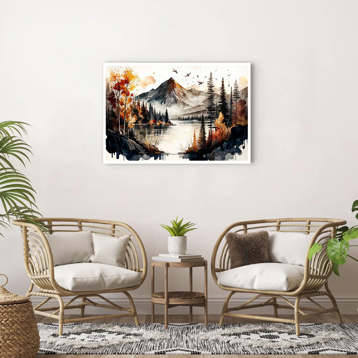 Affisch - Gyllene höst i fjällen - 91x61 cm