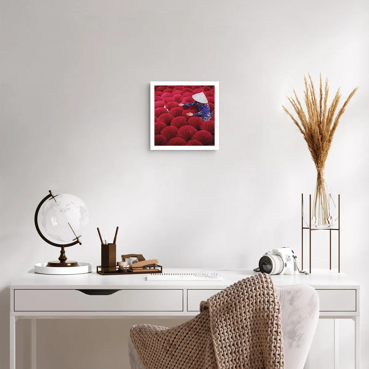 Póster - En un campo de arroz - 30x30 cm