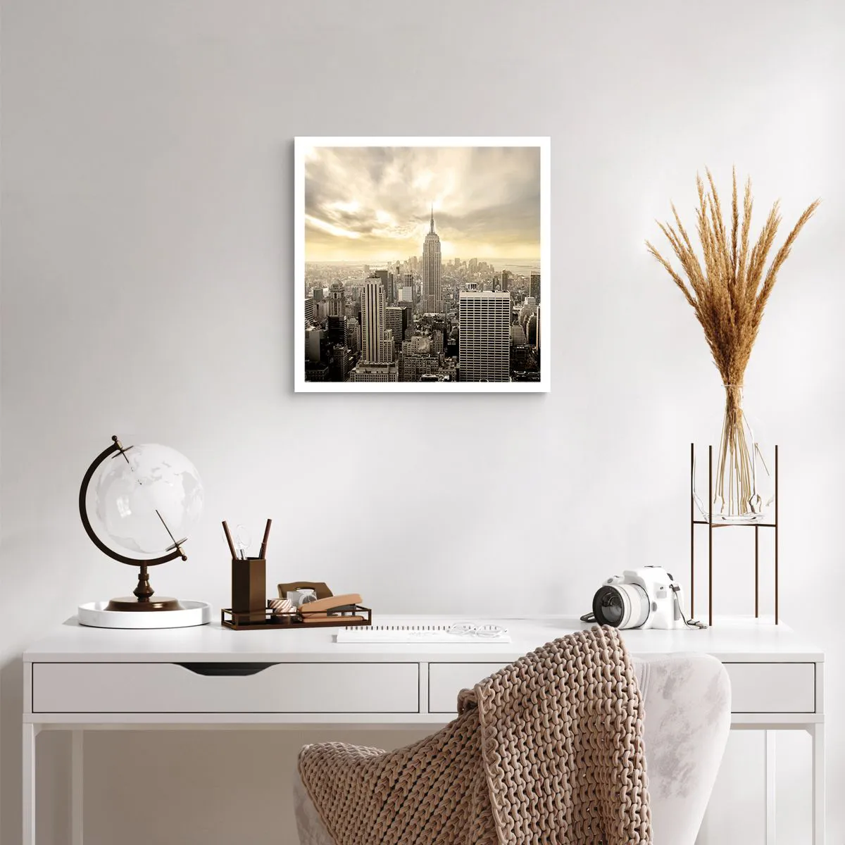 Plakát - New York utkaný z šedi - 40x40 cm