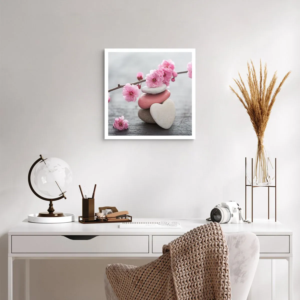 Poster - Serenità con fiori di ciliegio - 40x40 cm