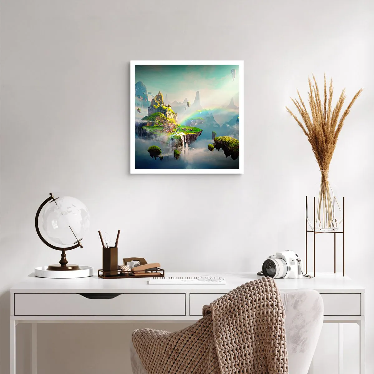 Poster - Midden in de lucht - gelukkige eilanden - 40x40 cm