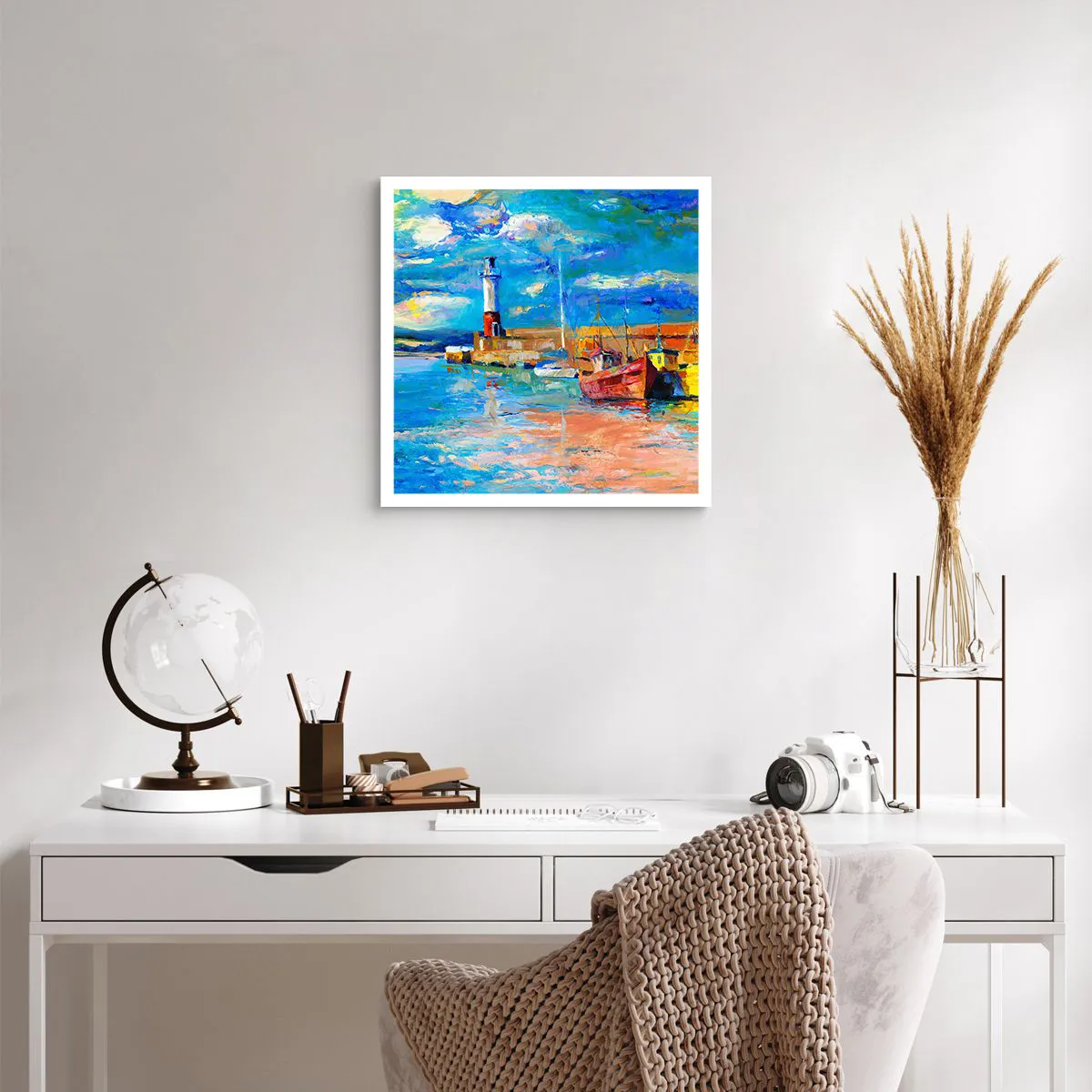 Póster - Tarde en la bahía del arco iris - 40x40 cm