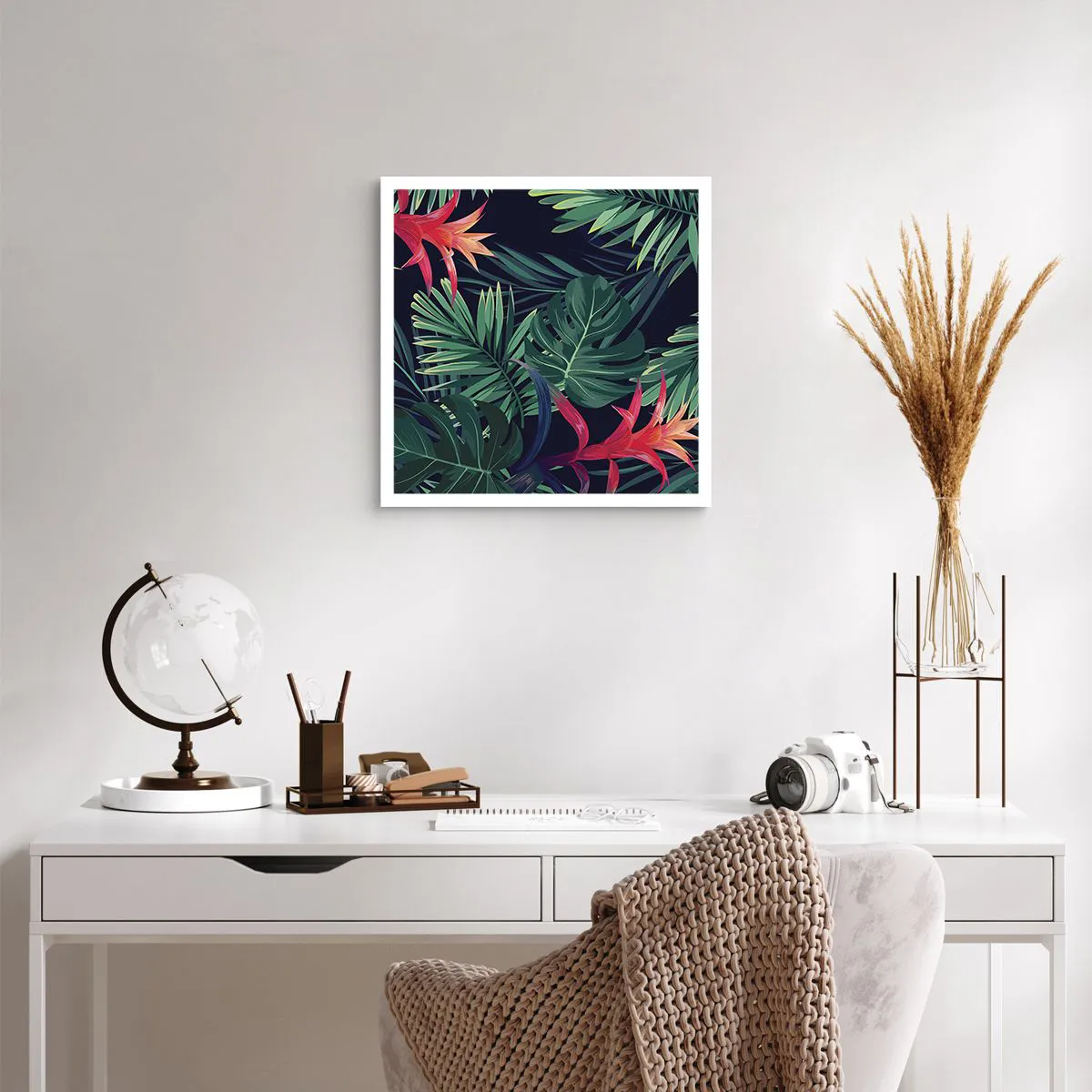 Poster - Im Grünen in Flammen gehen - 40x40 cm