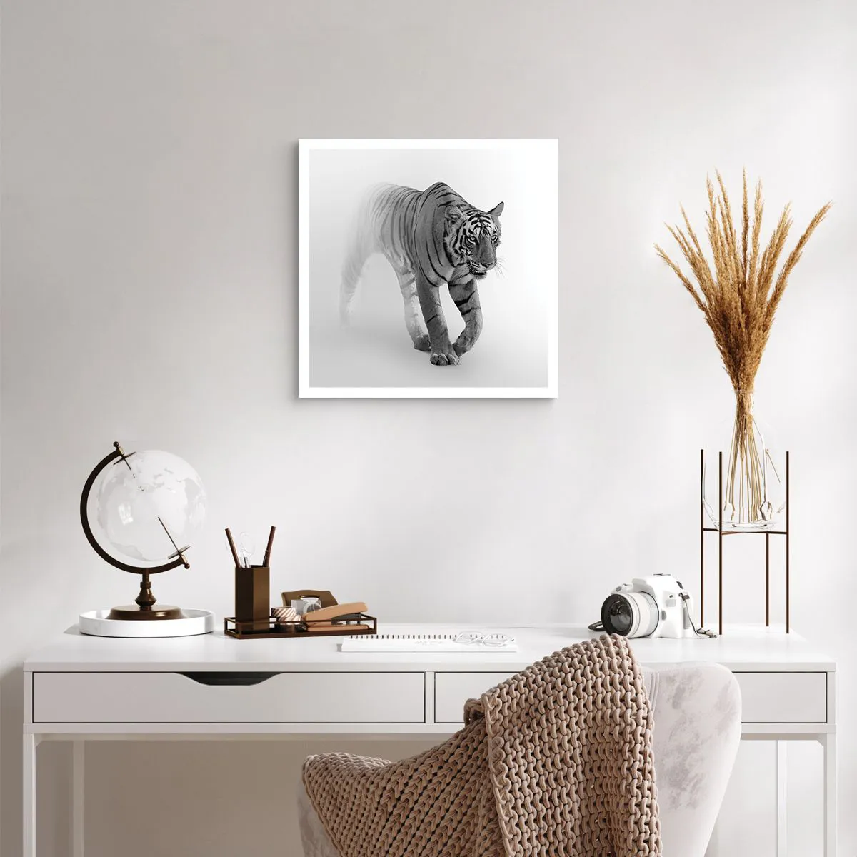 Poster - Crouching in Fog - 40x40 cm