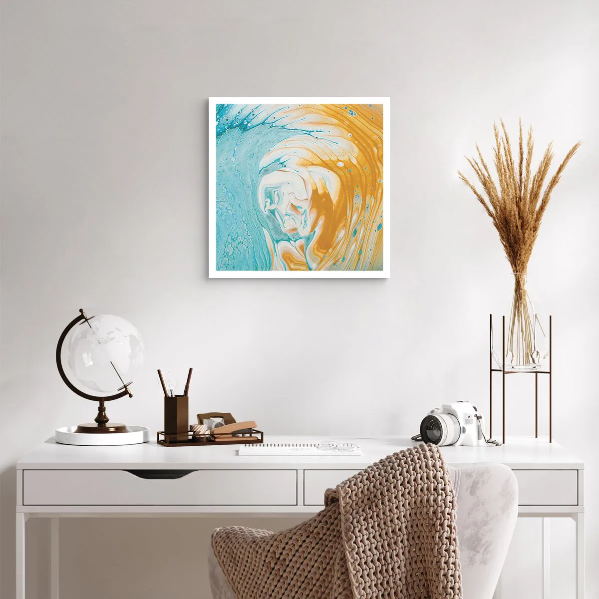 Plagát - Pastelový vír - 40x40 cm