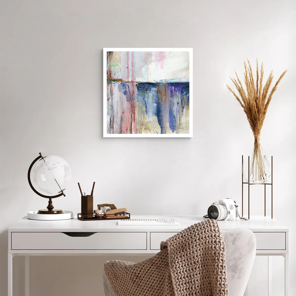Affisch - Färgrika intryck och associationer - 40x40 cm