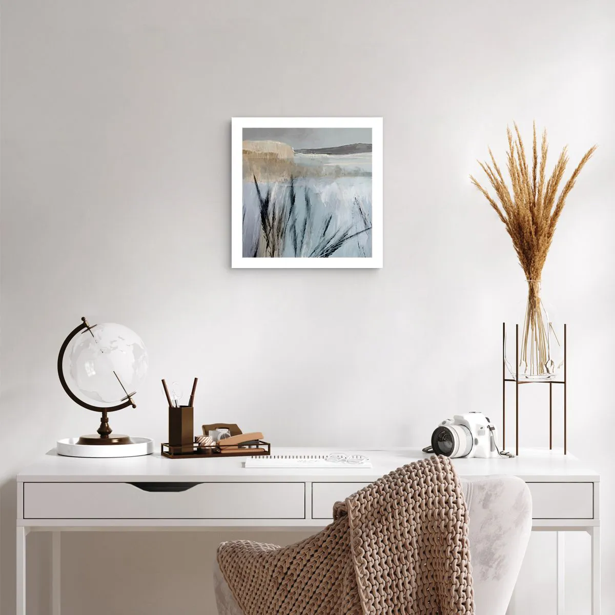 Pôster - Campos de inverno - 40x40 cm