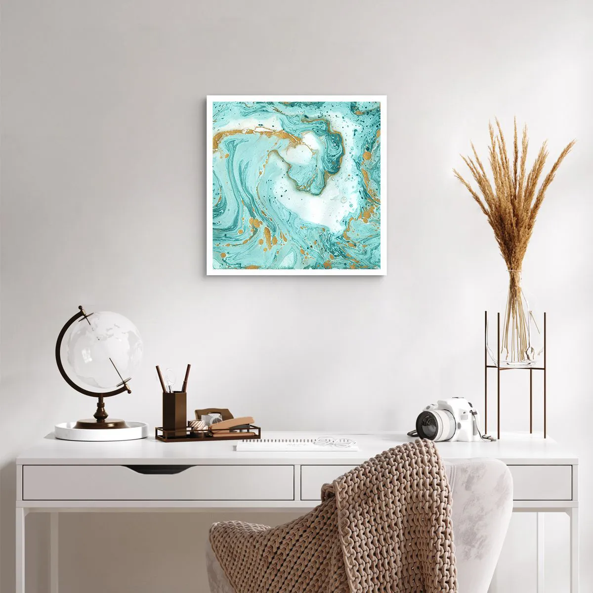 Póster - Bajo la gran ola del periodo Edo - 50x50 cm