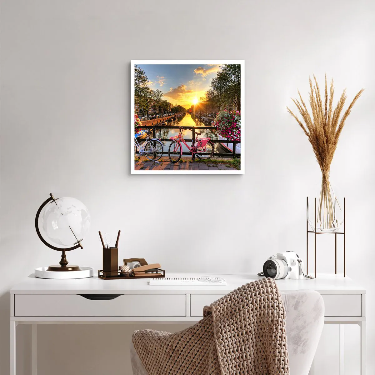 Poster - Spring Morning in Amsterdam - 50x50 cm