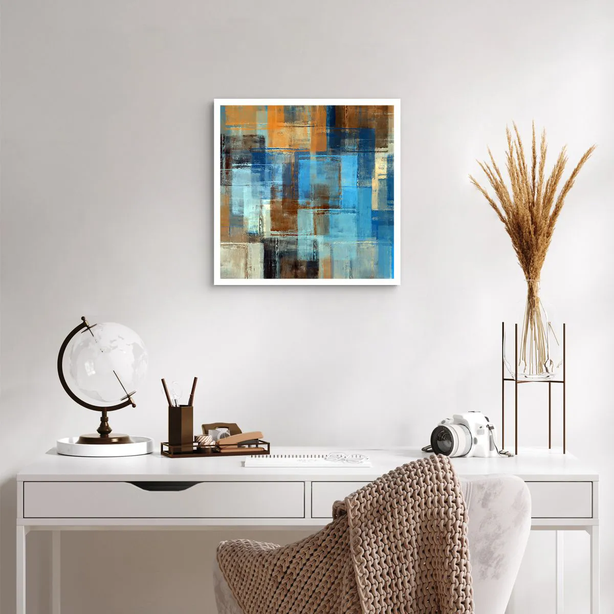 Póster - A través del velo azul - 50x50 cm