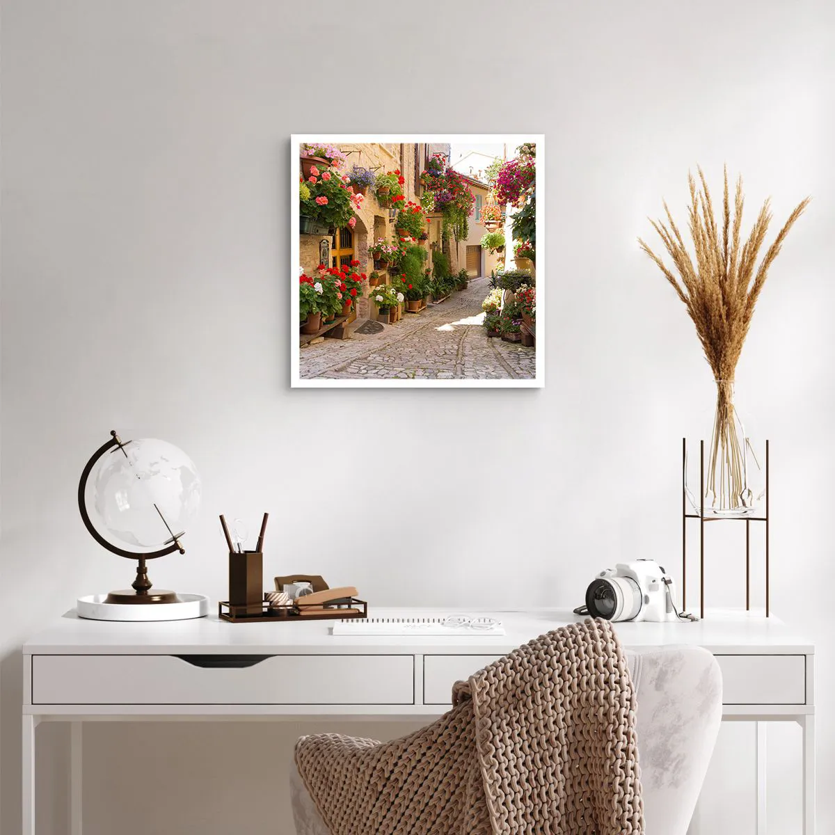 Plagát - V záplave kvetov - 50x50 cm