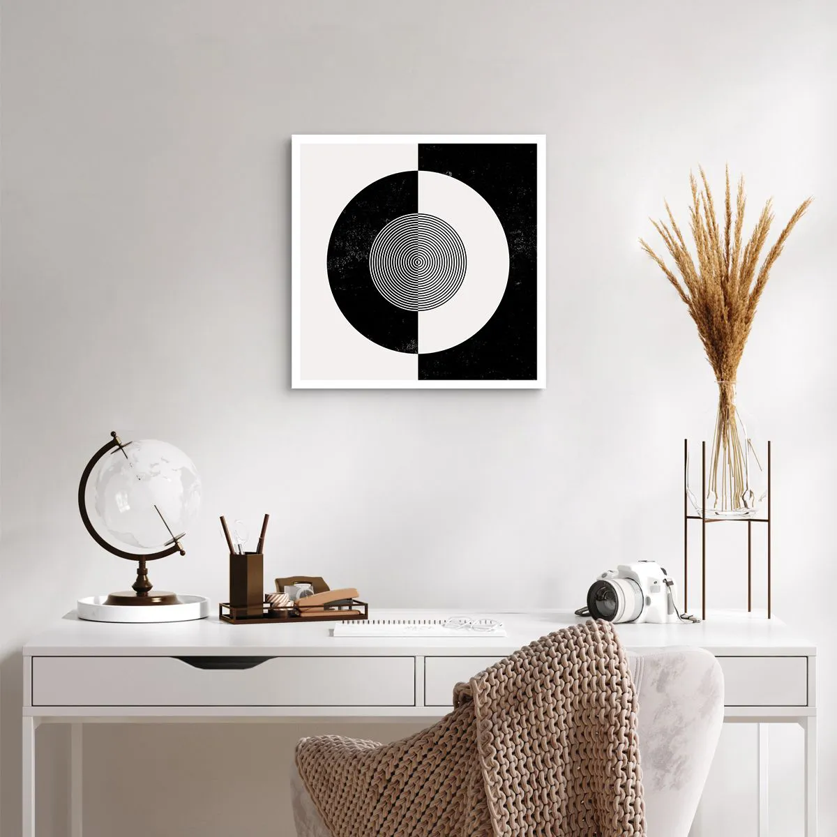 Poster - Armonia in bianco e nero - 50x50 cm
