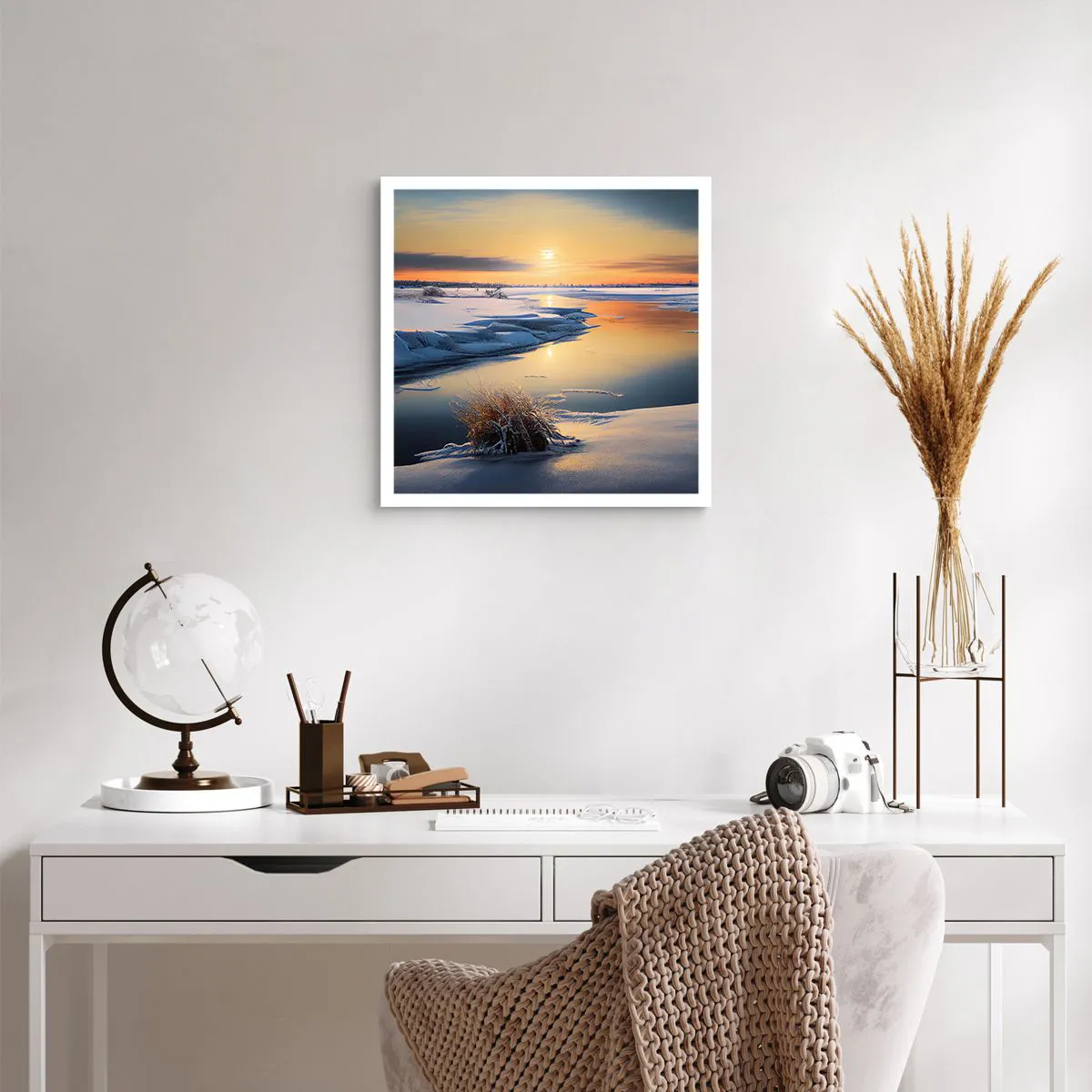 Poster - Winter Sunset - 50x50 cm