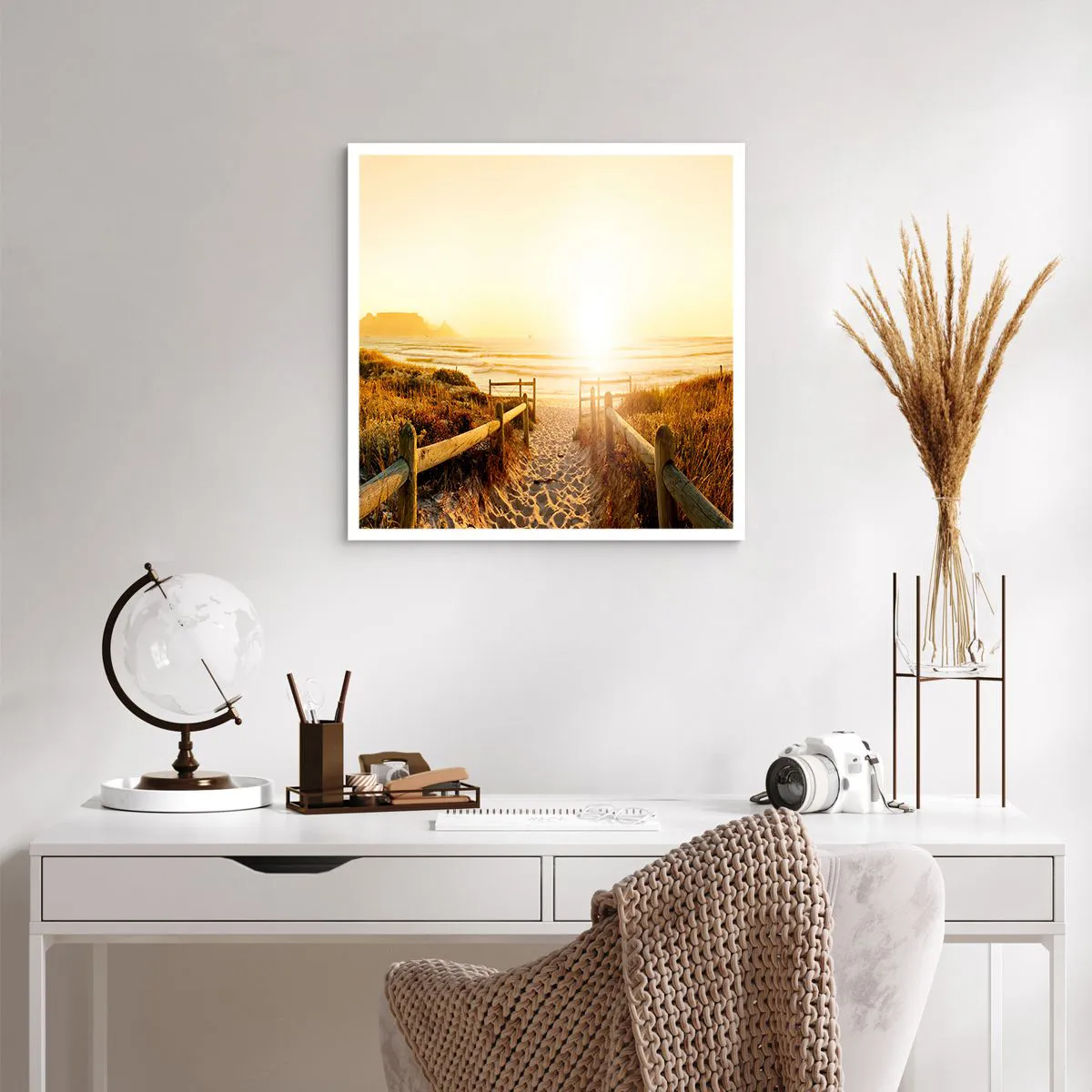 Poster - Attraverso la duna, verso il sole - 60x60 cm