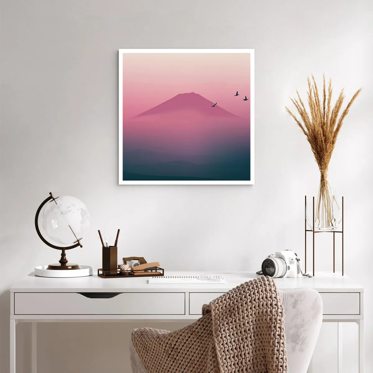 Poster - Wanderers above Clouds - 60x60 cm