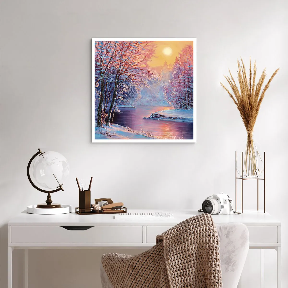 Poster - De kleuren van de winter - 60x60 cm