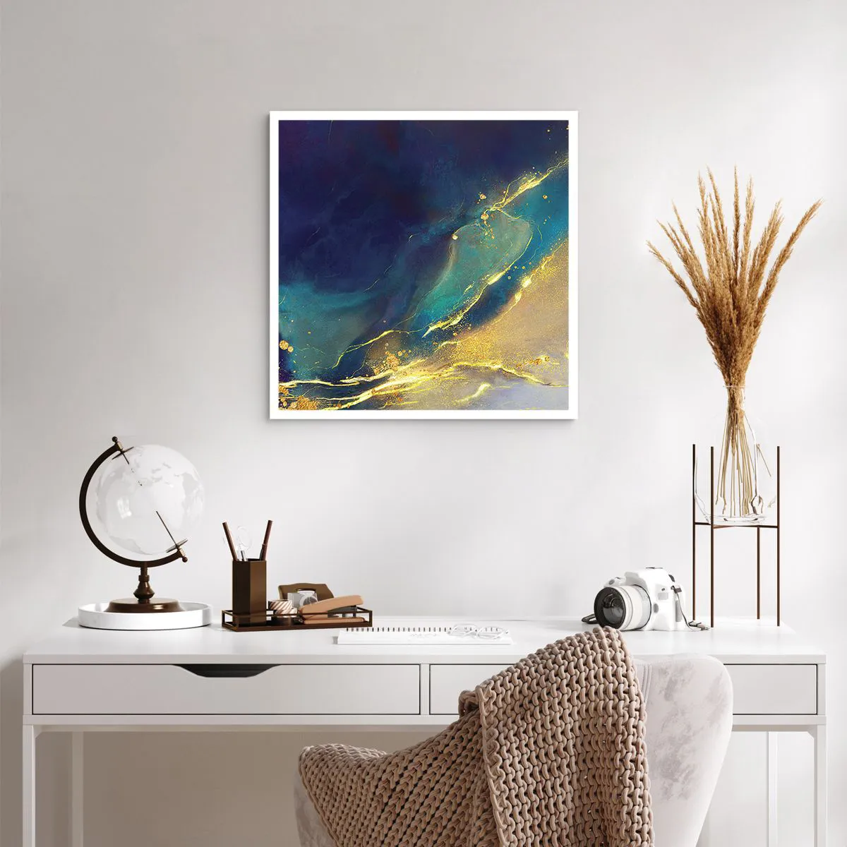 Poster - Der goldene Teich - 60x60 cm