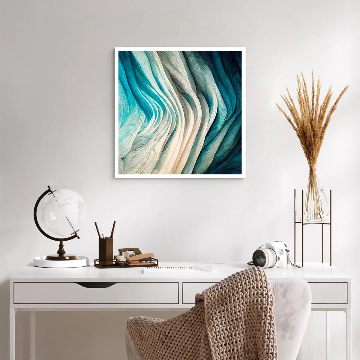 Plagát - Modrá neukojiteľnosť - 60x60 cm