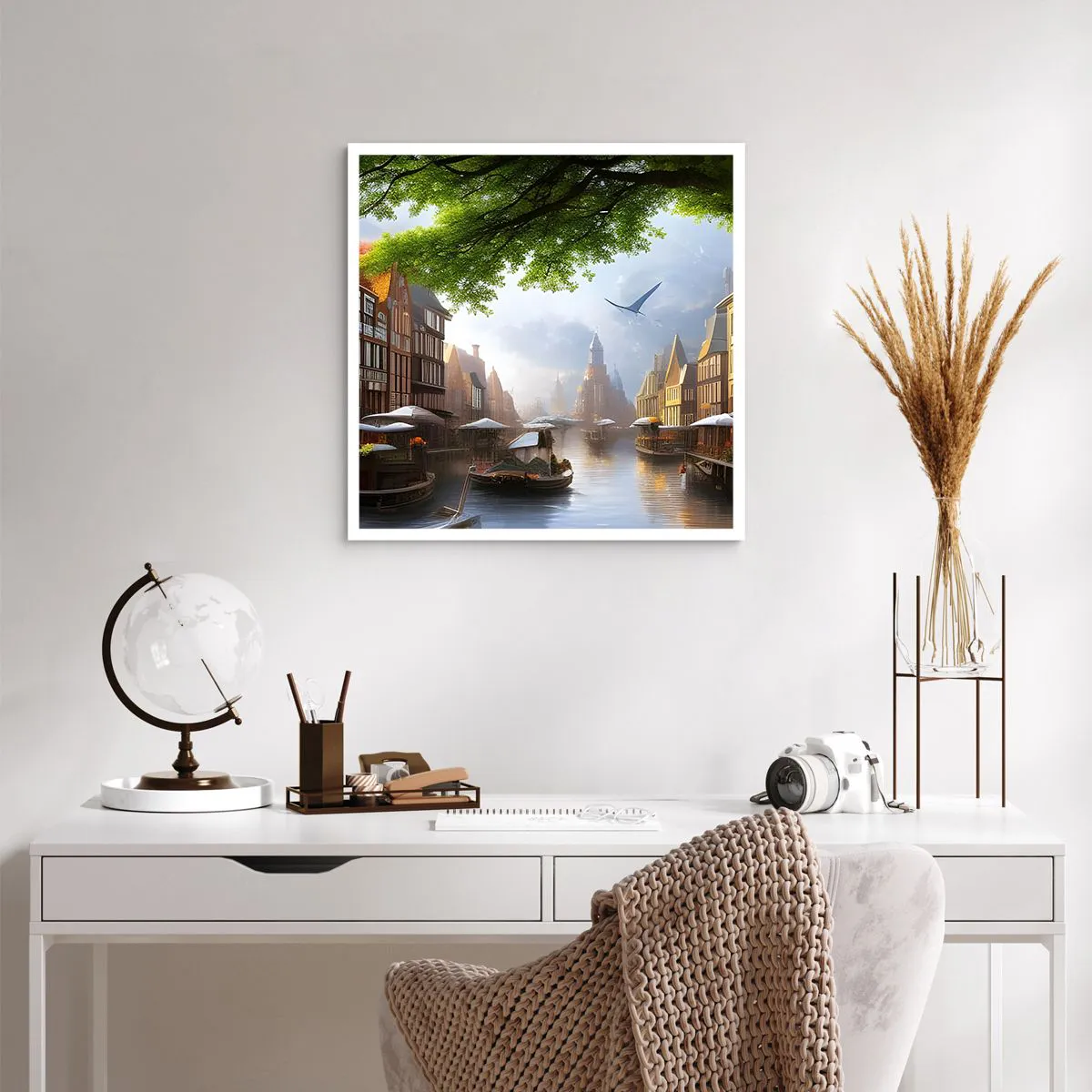 Affiche - Poster - Paysage urbain néerlandais - 60x60 cm