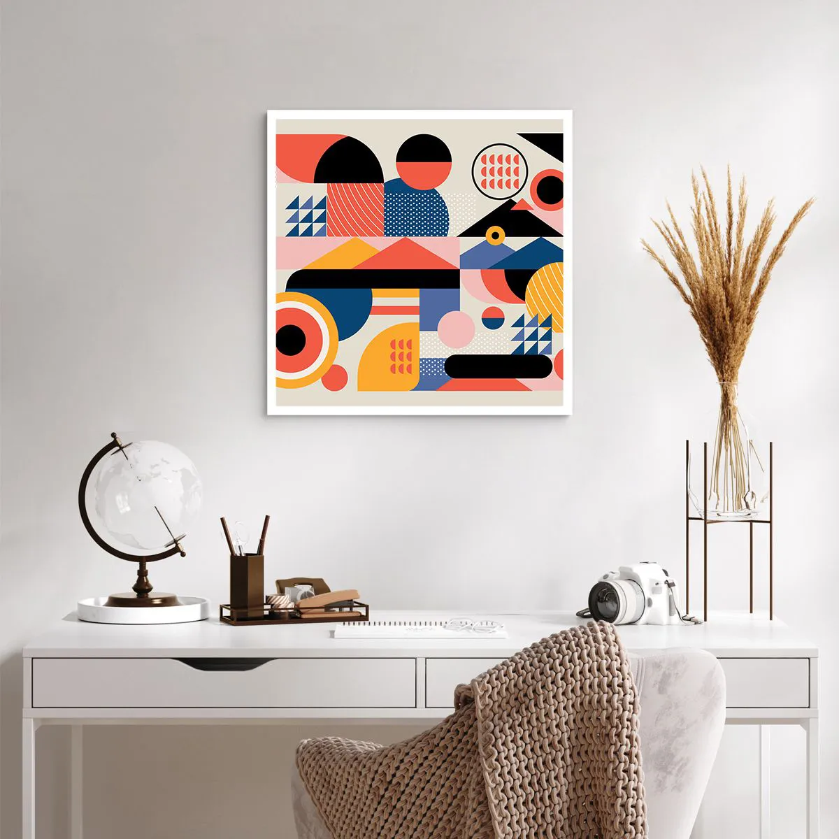 Affiche - Poster - Composition : jouer - 60x60 cm