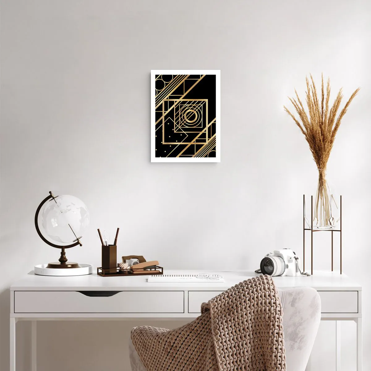 Poster - Goldene Geometrie - 30x40 cm