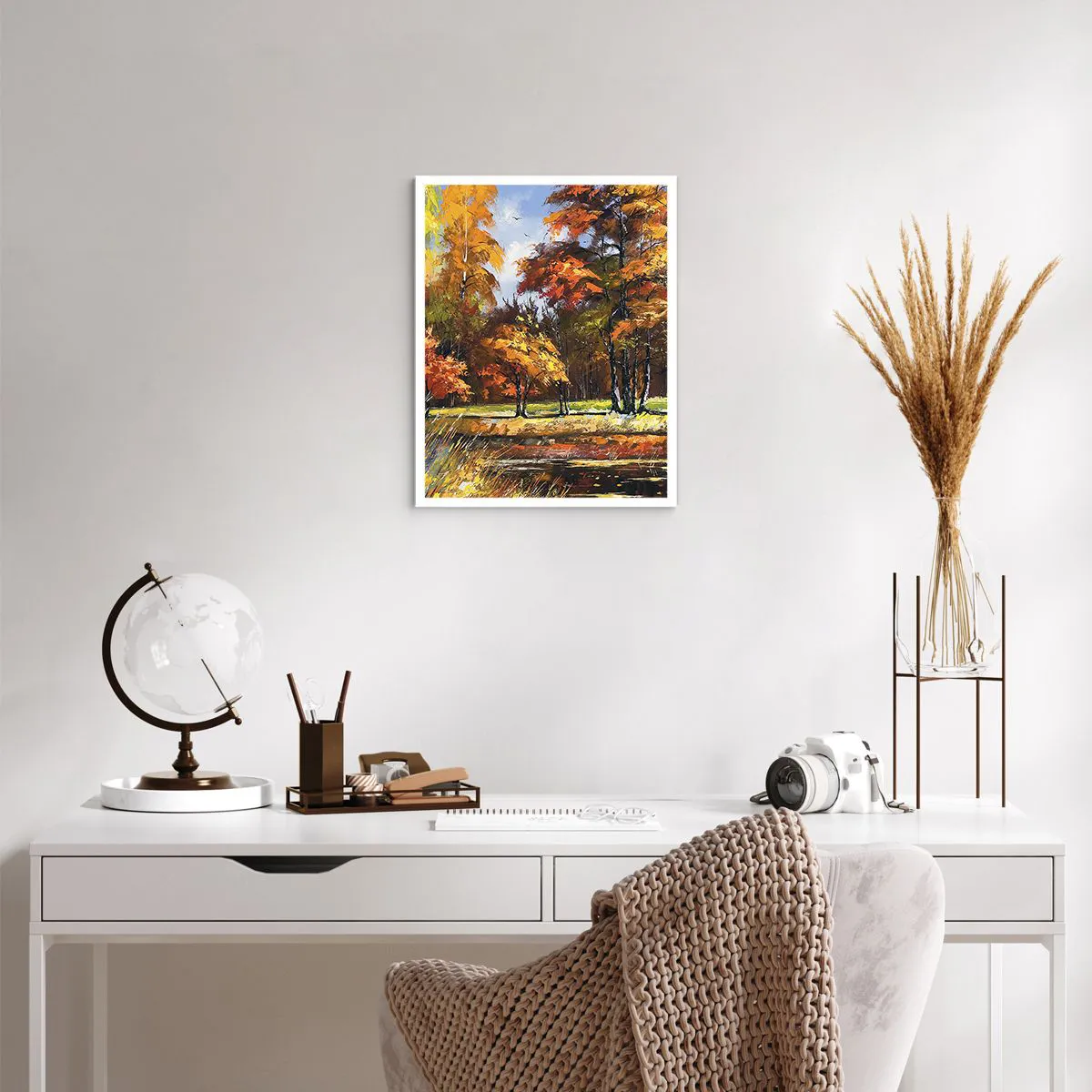 Affiche - Poster - Paysage en or et bronze - 40x50 cm