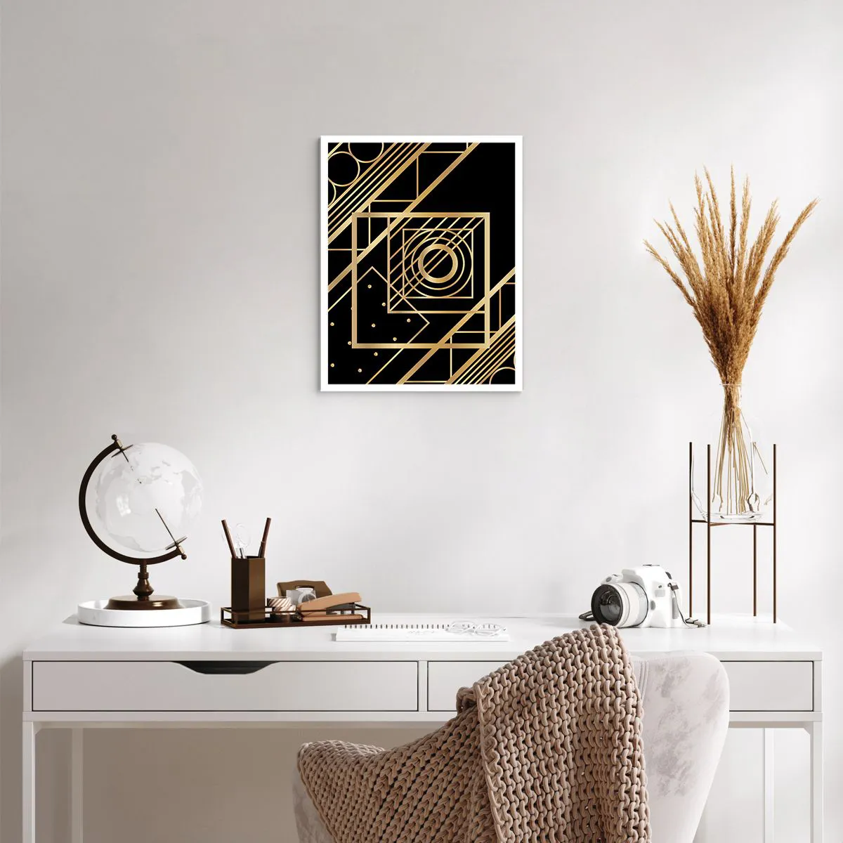 Poster - Golden Geometry - 40x50 cm
