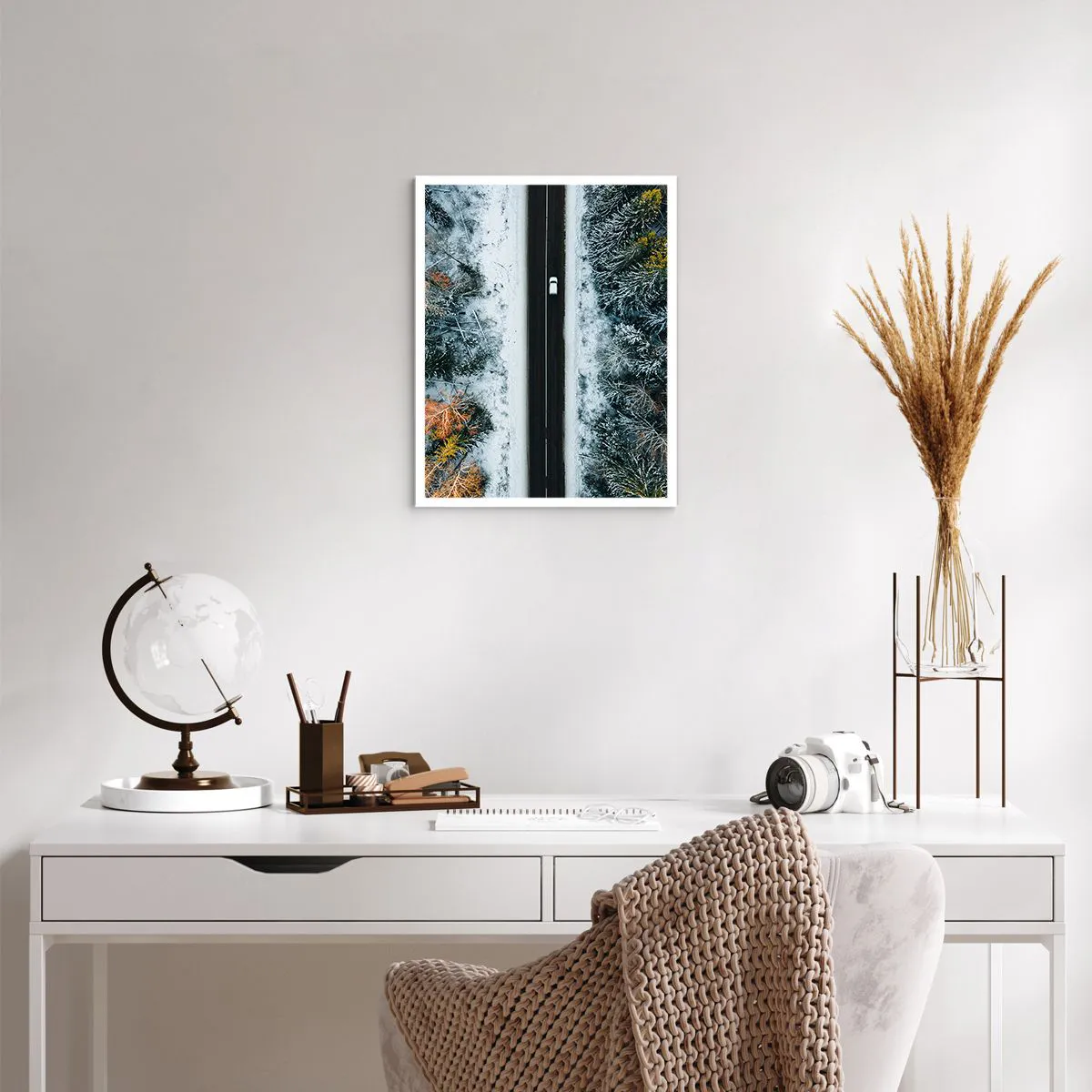 Pôster - Cortar a floresta no inverno - 40x50 cm