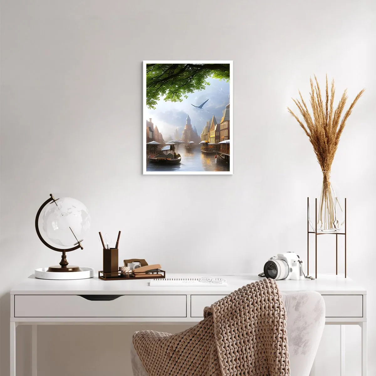 Plakat - Hollandsk bybillede - 40x50 cm