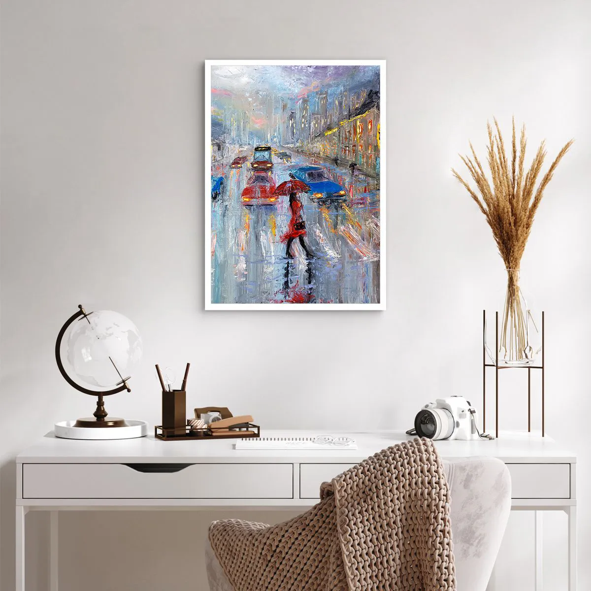 Poster - Rainy Afternoon in a City - 50x70 cm