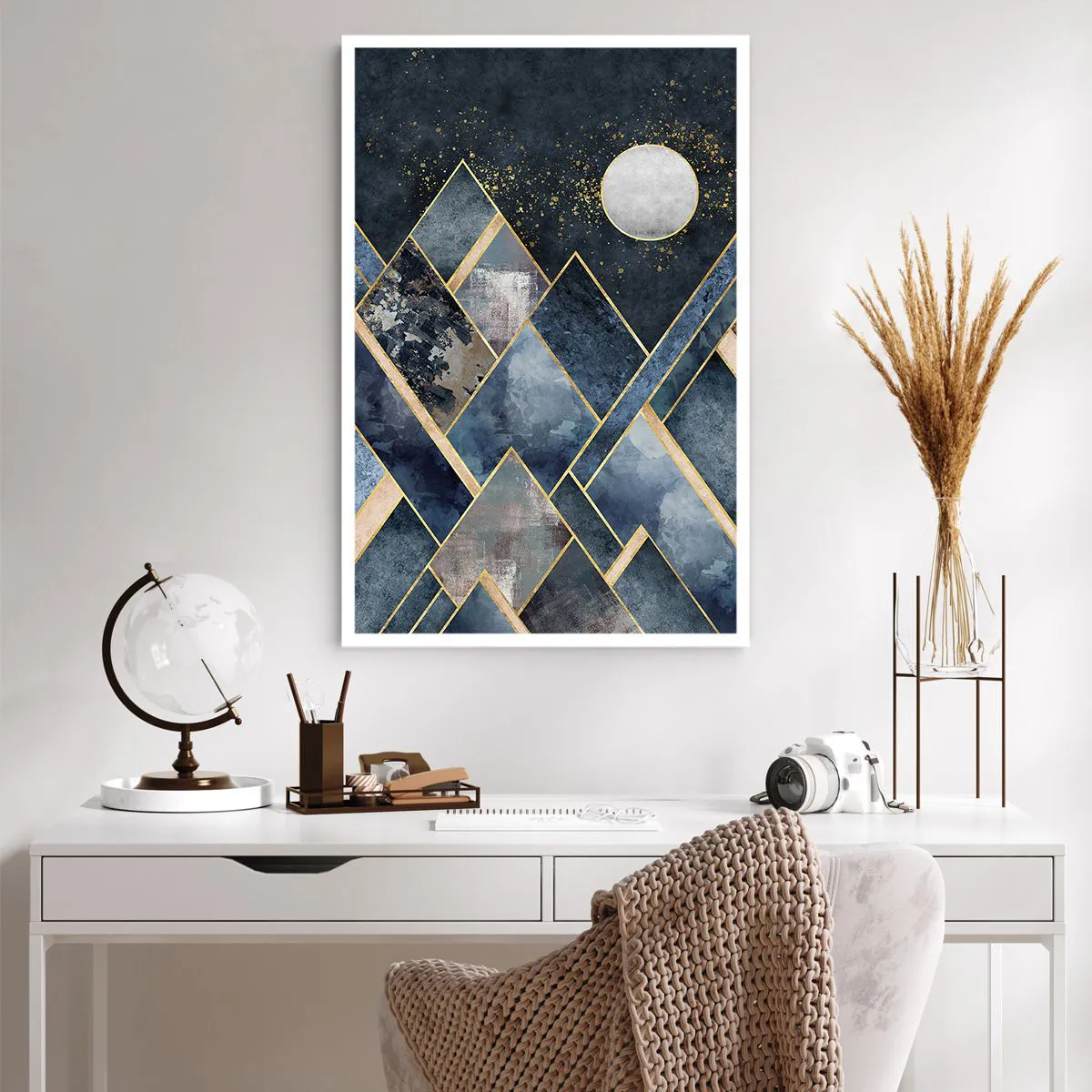 Affisch - Geometriskt landskap - 61x91 cm