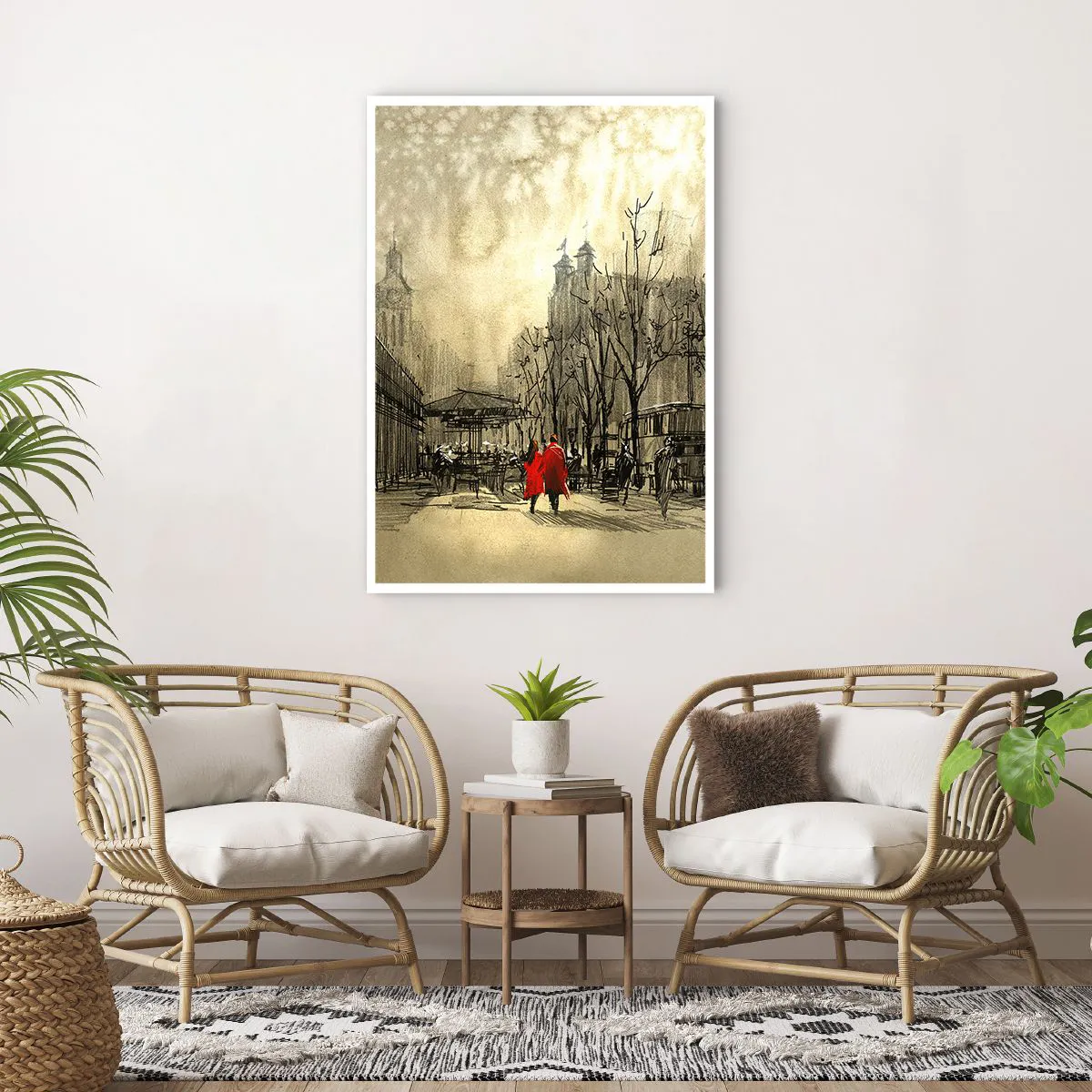 Poster - Ein Date im Londoner Nebel - 70x100 cm