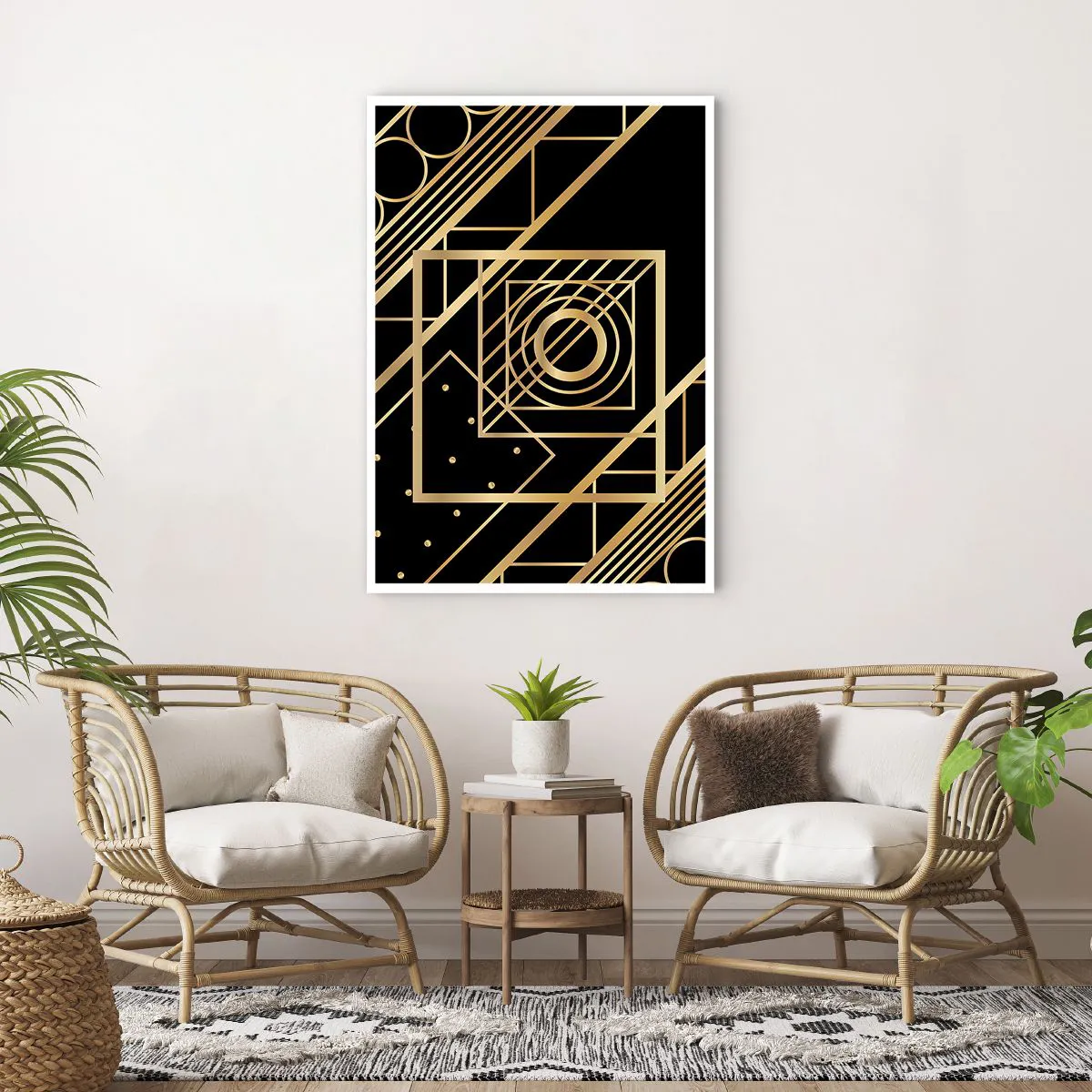 Poster - Goldene Geometrie - 70x100 cm