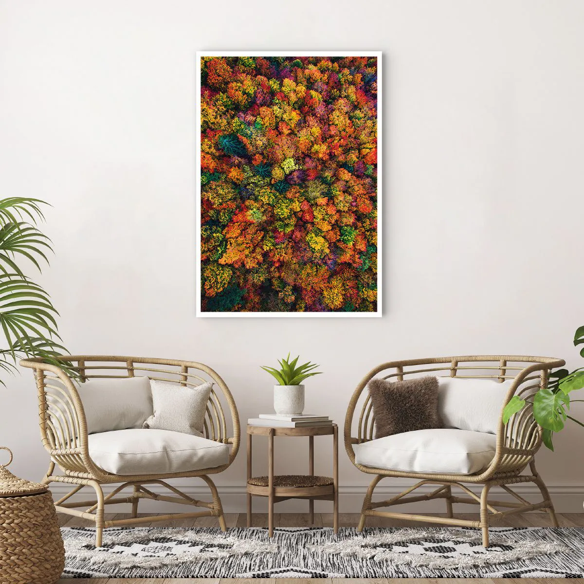 Póster - Un ramo de árboles otoñales - 70x100 cm