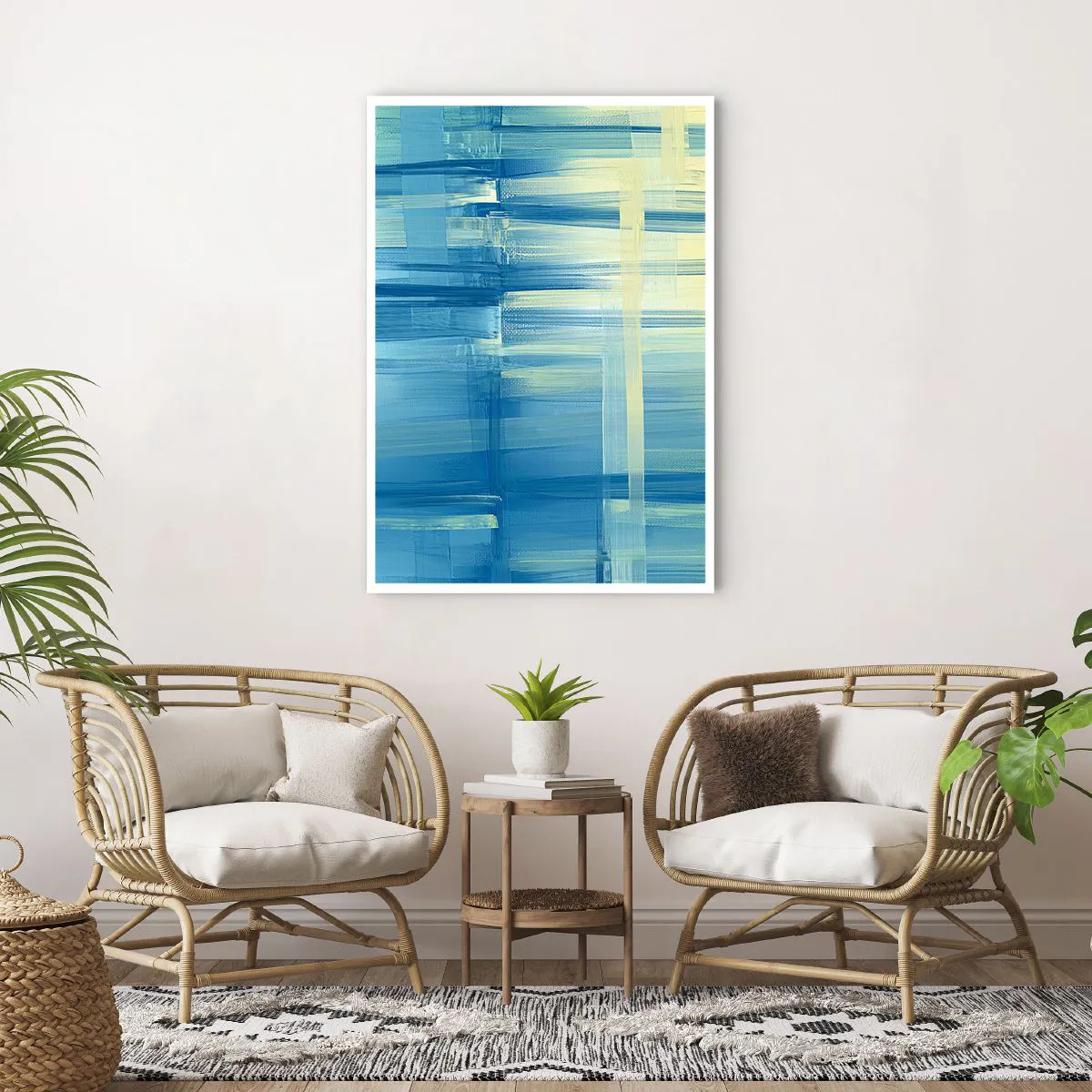 Poster - Komposition in Türkis - 70x100 cm