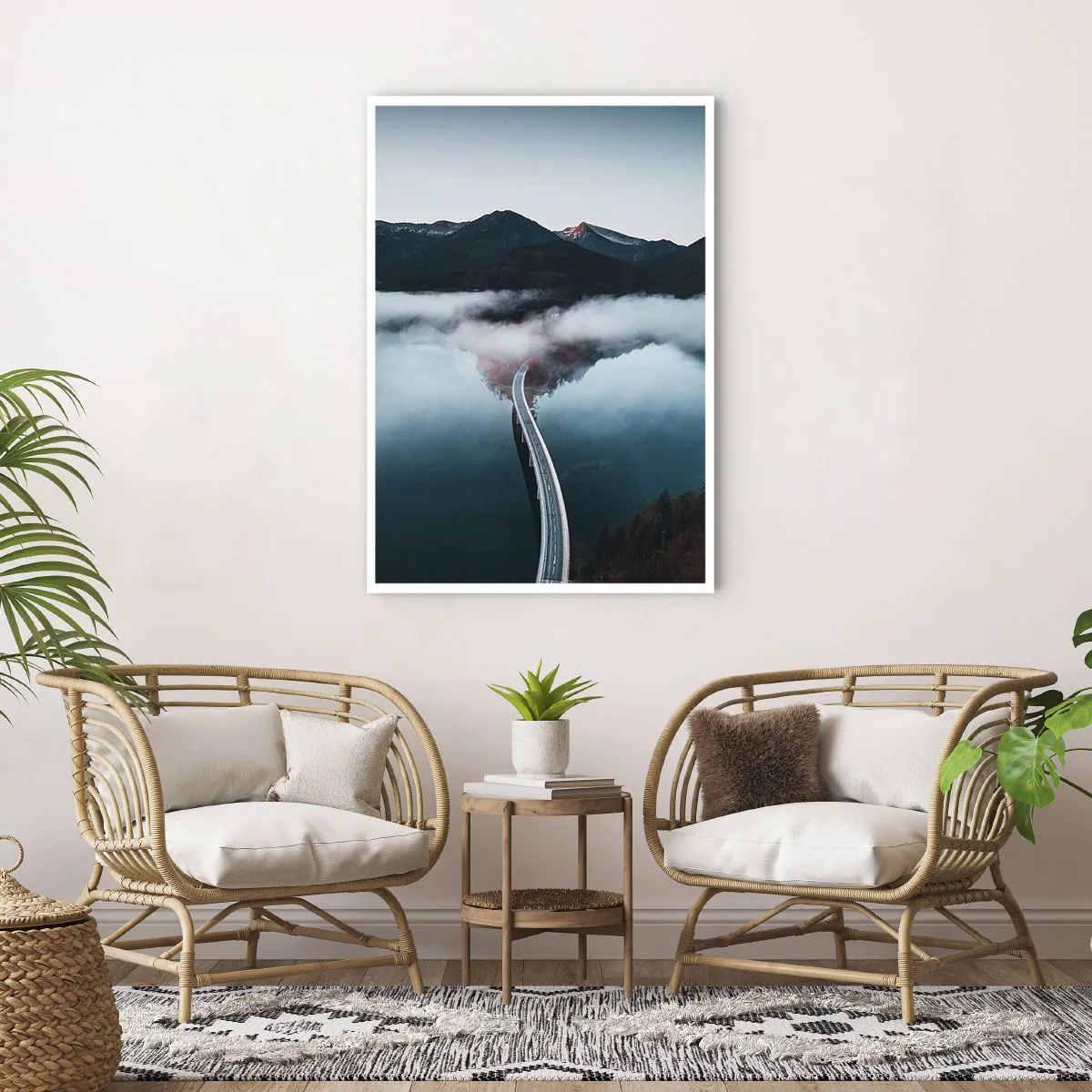 Pôster - Sobre a água tão lisa quanto um espelho - 70x100 cm