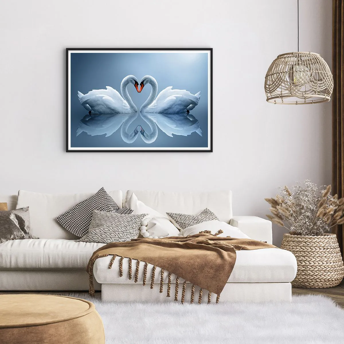 Poszter fehér keretben - Itt az ideje a szerelemnek - 100x70 cm