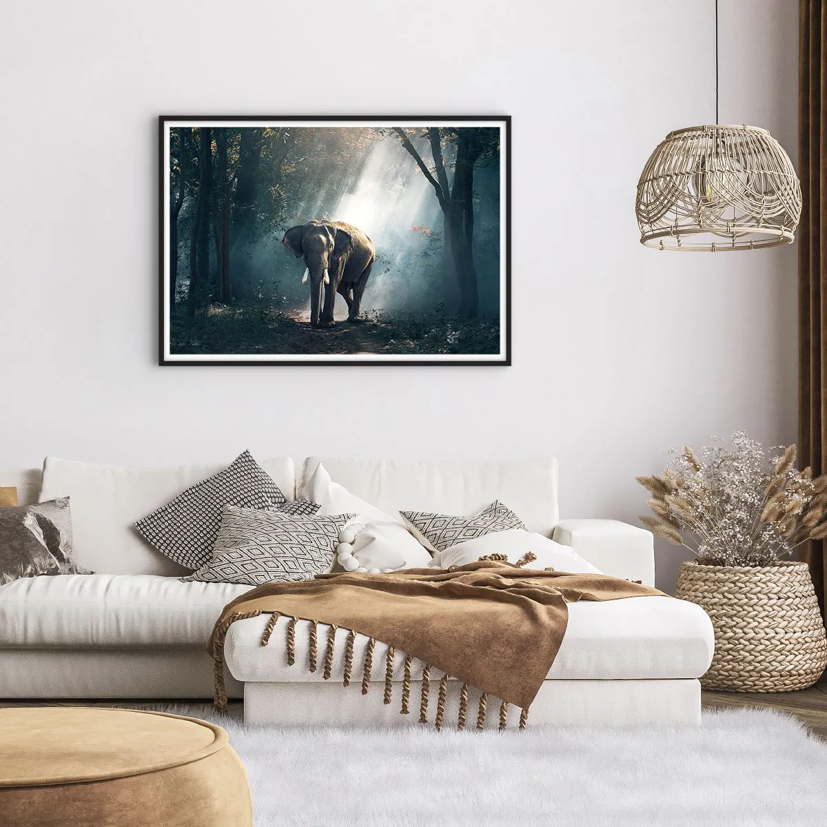 Plakát v černém rámu - Klidná procházka - 100x70 cm