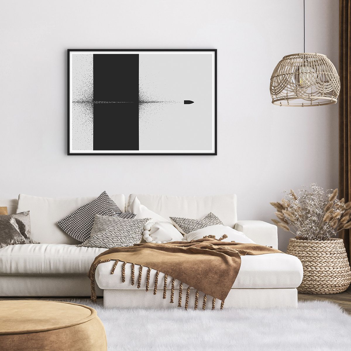 Affiche dans un cadre noir Balle, Affiche dans un cadre noir Noir Et Blanc, Affiche dans un cadre noir Abstraction, Affiche dans un cadre noir Art, Affiche dans un cadre noir Art Moderne