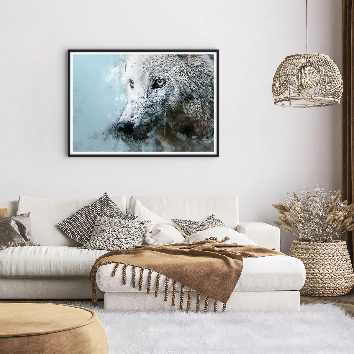 Poster în ramă neagră - Faceți cunoștință cu sufletul lupului - 100x70 cm