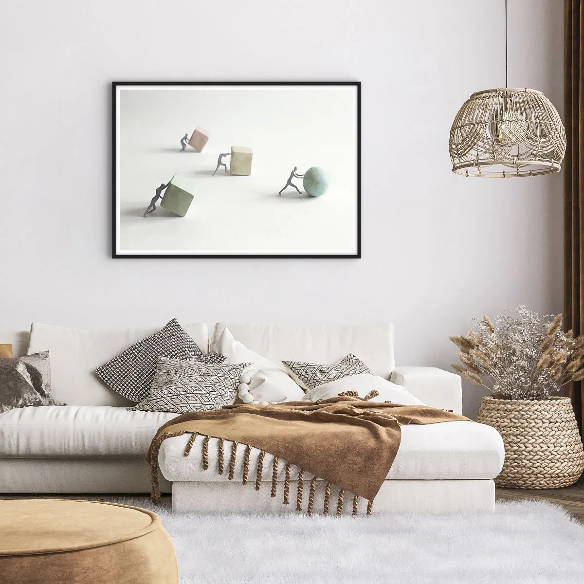 Plakat i sort ramme - Selve livet - 100x70 cm