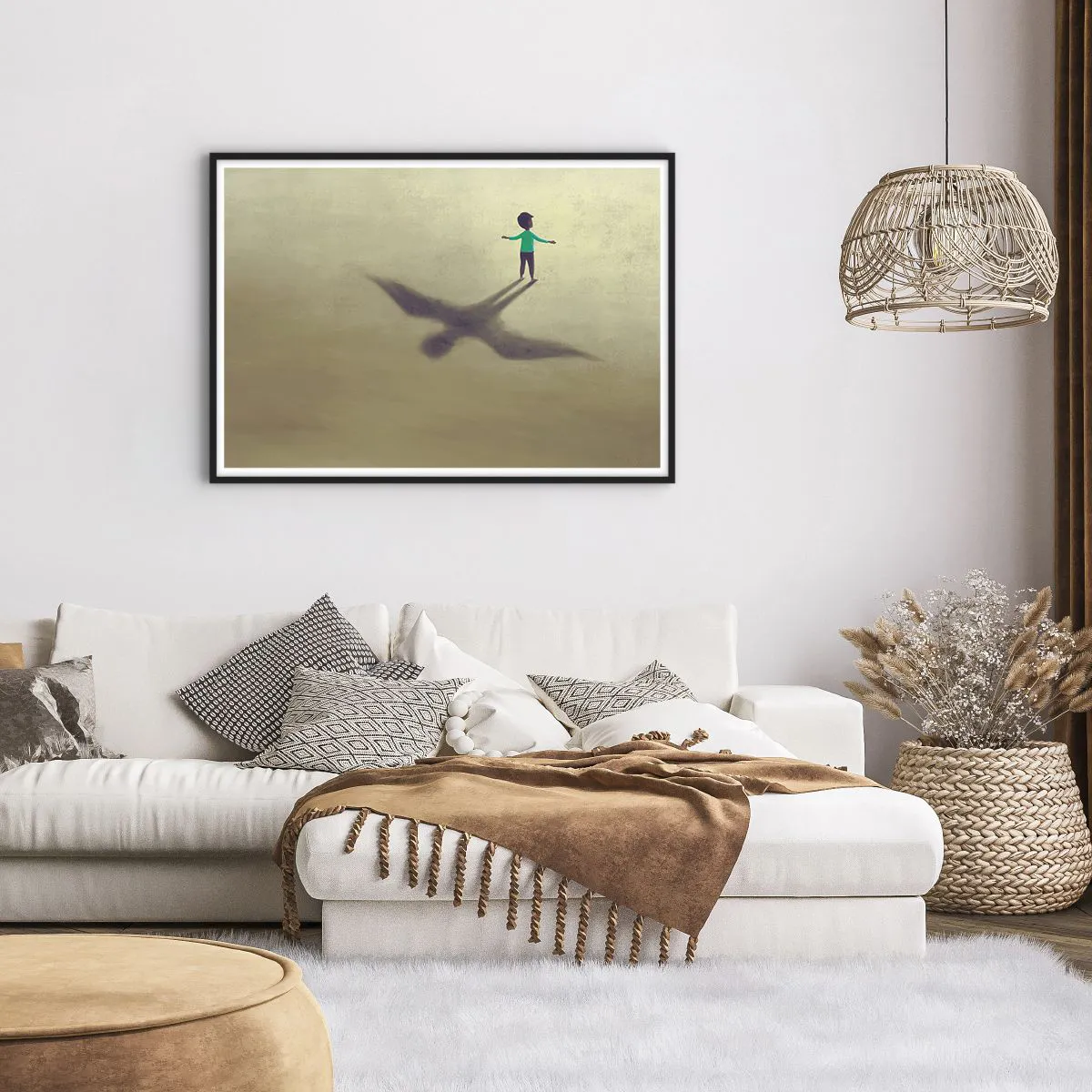 Plakat i sort ramme - Fremtidens helt - 100x70 cm