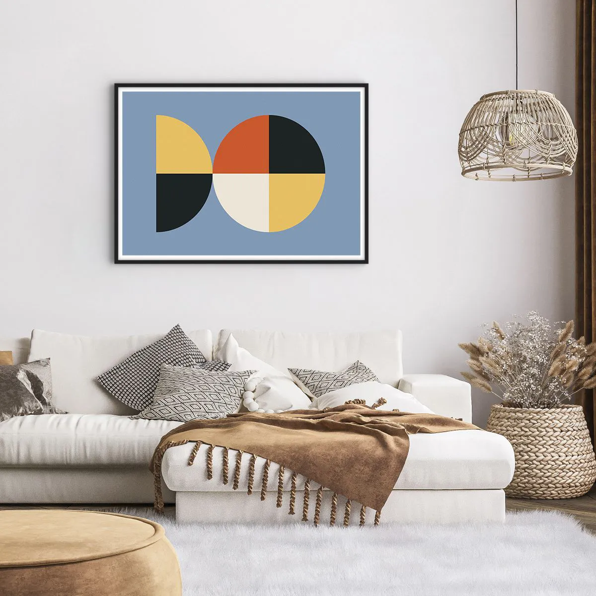 Plakat i sort ramme - Se og tæl - 100x70 cm