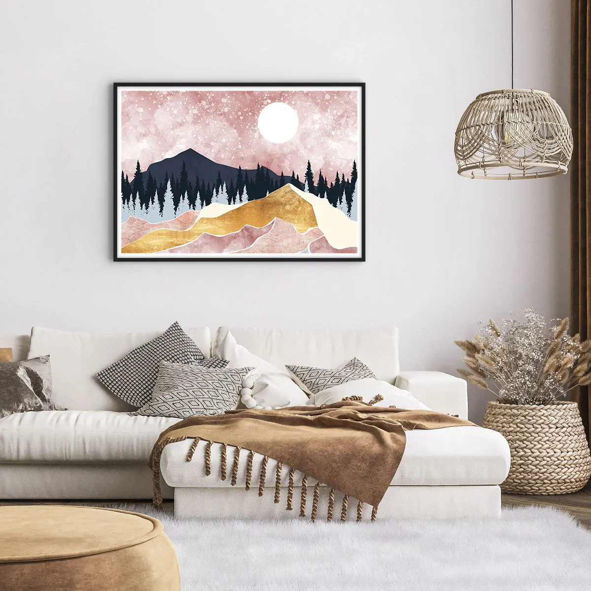 Plakat i sort ramme - Nattevagt - 100x70 cm