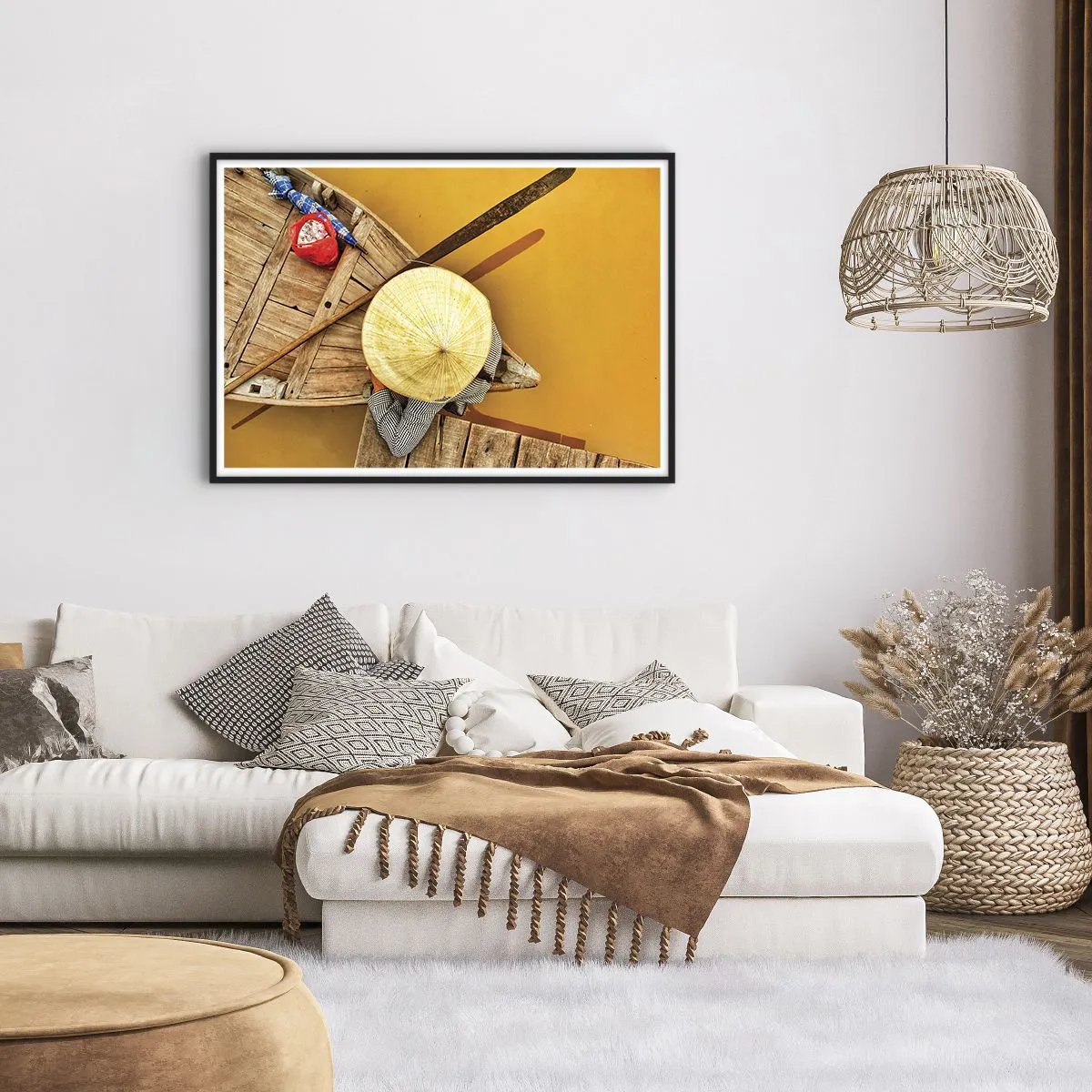 Pôster com moldura preta - A vida no rio amarelo - 100x70 cm