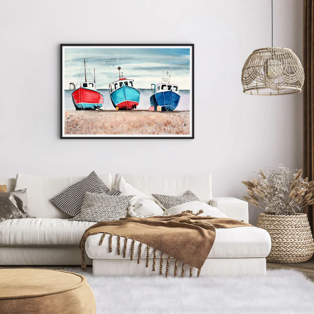 Poster in black frame - Ready for Fishing - 100x70 cm