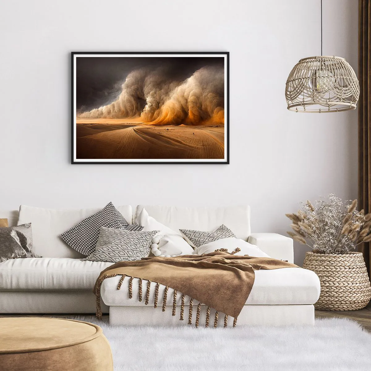 Plakat i sort ramme - Ørkenens vrede - 100x70 cm